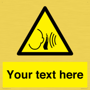 Custom warning sudden loud noise